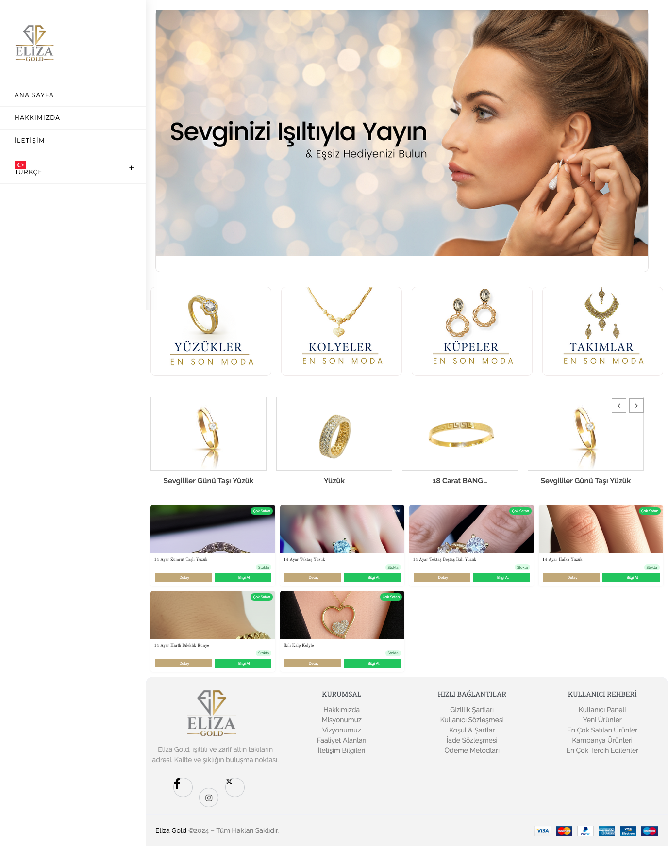 Eliza Gold masaüstü görünümü