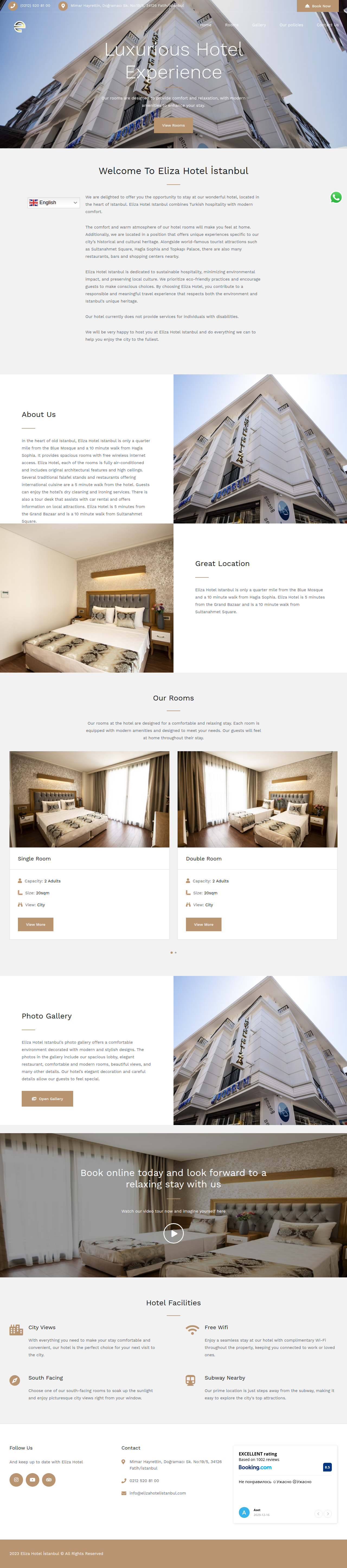 Eliza Hotel Istanbul masaüstü görünümü